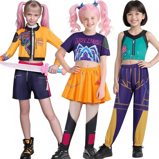K-POP Demon Hunter Girl Group Cosplay Halloween Costume Dress Up Good Vibrations