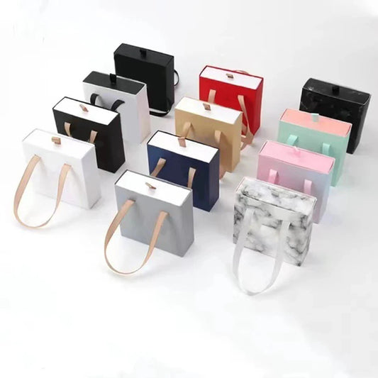 Paper Pull-Out Drawer Jewelry Box Handheld Jewelry Packaging Box Wearing Armor Ring Earring Necklace Storage Gift Box Good Vibrations