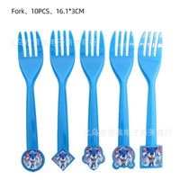 New Sonics Birthday Party Decorations Kids Party Supplies Paper Cups Tablecloth Cake Toppers Backdrop Baby Shower Decoration Good Vibrations