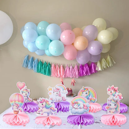 Rainbow Unicorn Honeycomb Ornament Set Rainbow Unicorn Birthday Party Decoration Kids Baby Shower Birthday Party Supplies Good Vibrations
