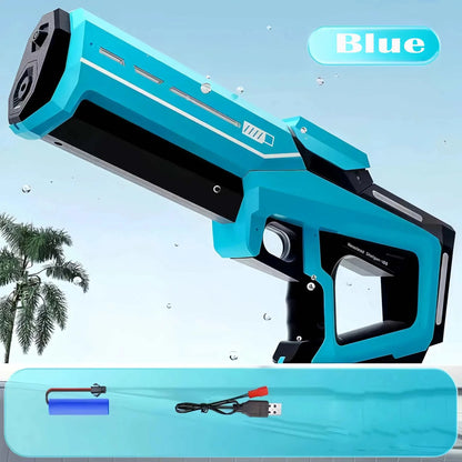 43cm Full Electric Automatic Water Storage Gun Toys Portable Children Summer Beach Outdoor Fight Fantasy Toys for Boys Kids Game Good Vibrations