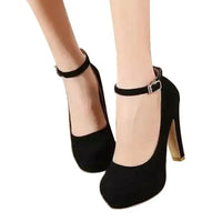 2023 High Heel Wome Shoe Spring New Thick Heel Work Shoes Versatile High Heel Shoes Black Fashion Women Shoe Zapatos Mujer Good Vibrations