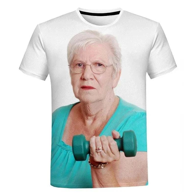 Humorous T-shirt Granny Licking Popsicles - Fashion Style