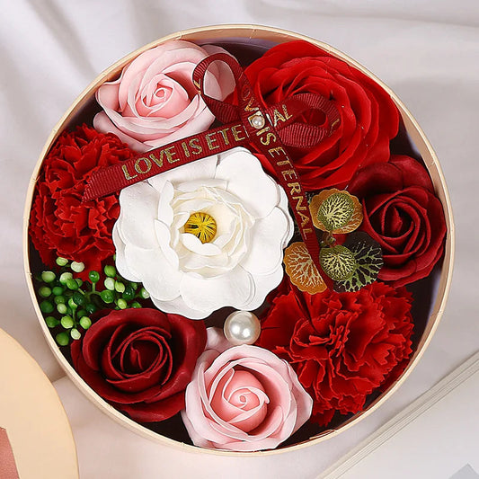 Soap Flower Gift Box For Woman's Day Mother's Day Rose Carnation Bathroom Decoration Mother's Day Gift Girl Friend Artificial Good Vibrations Adult Super Store