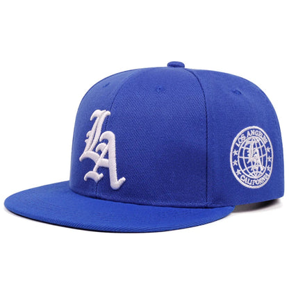 2025 New Los Ange Earth Letter Embroidered Cotton Flat Edge Hat Women Simple Baseball Hat Sunshade Hat Men's Outdoor HipHop Hat Good Vibrations