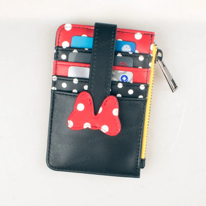 Cute Bow Dot High-Quality Zipper Wallet, Fashionable Personalized Card Holder, Stylish Coin Purse, Trendy Accessory for Daily Good Vibrations