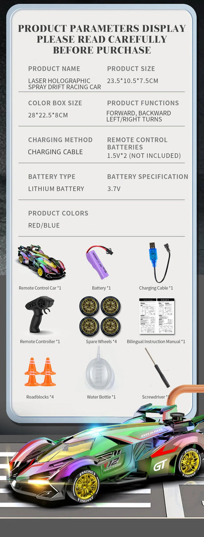 Rc Car 4Ch High-Speed Remote Control Drift Racing Car Electric Sportscar Toy Vehicle Model Toys for Boys Kids Birthday Gift Good Vibrations