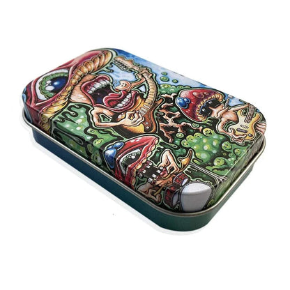 Tinplate Cigarette Case Tobacco Storage Box Flip Cap Humidor Rolling Paper Box Jewelry Candy Coin Key Fishing Organizer Sealed Good Vibrations Adult Super Store