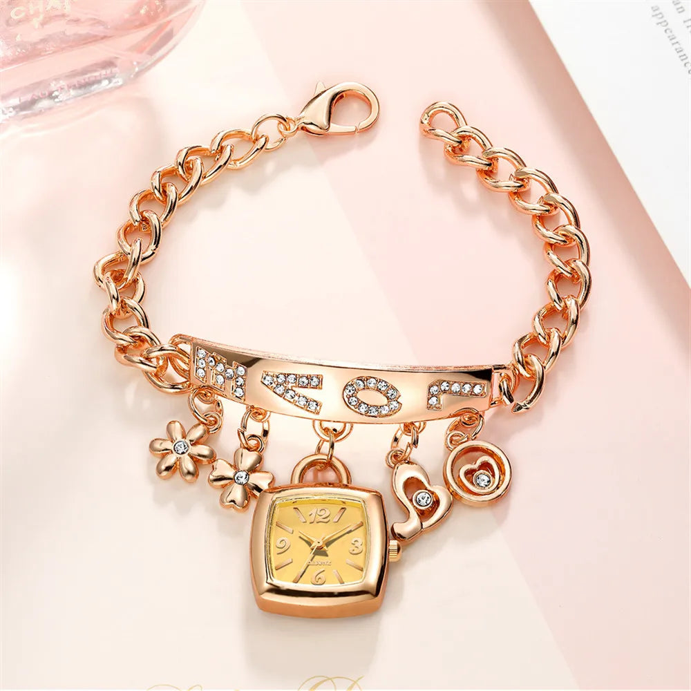 women Love Style steel quartz women bracelet watch Good Vibrations
