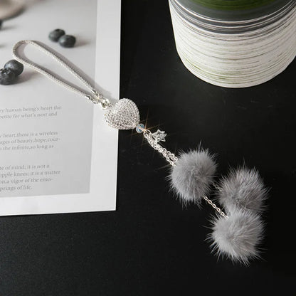 Fashion Diamond Car Accessorie Bling Hairball Pendant Auto Rearview Mirror Pendant Birthday Gift Auto Decoraction Ornaments Good Vibrations