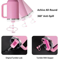 9pcs Cup Accessories for Stanley Spill Proof Stopper 10mm Straw Cover Cap Silicone Boot Charm Chain for 40oz Tumbler Cup Good Vibrations Adult Super Store