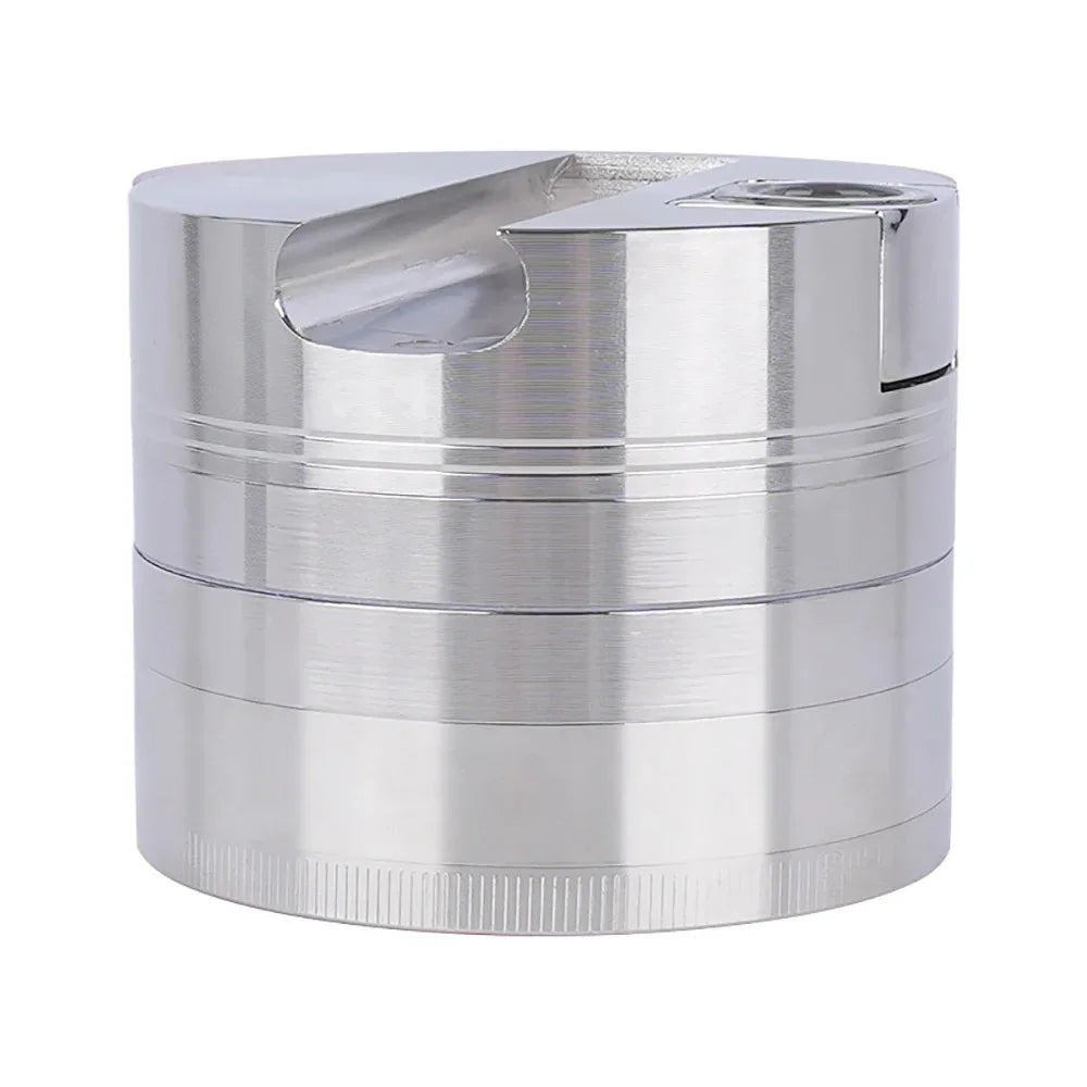 75mm Zinc Alloy herbal grinder with five layers and frosted finish.