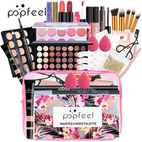 POPFEEL All-in-One Makeup Kit Gift Set with Eyeshadow Palette Foundation Lip Gloss Blush Brushes Eyeliner and More Beauty Gifts Good Vibrations