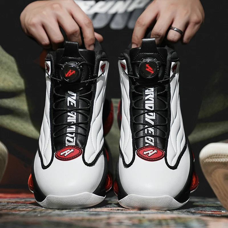 Men's Basketball Shoes Breathable Cushioning Non-Slip Wearable Runing Shoes Gym Training Athletic Basketball Sneakers for Women Good Vibrations