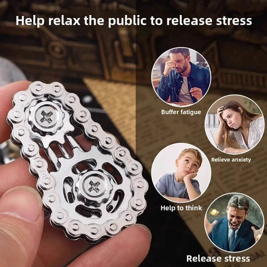 Metal Fidget Spinner Office Desk Toy Stress Relief Gears Hand Spinner for Adults desk decoration home decor Relieve stress relax Good Vibrations