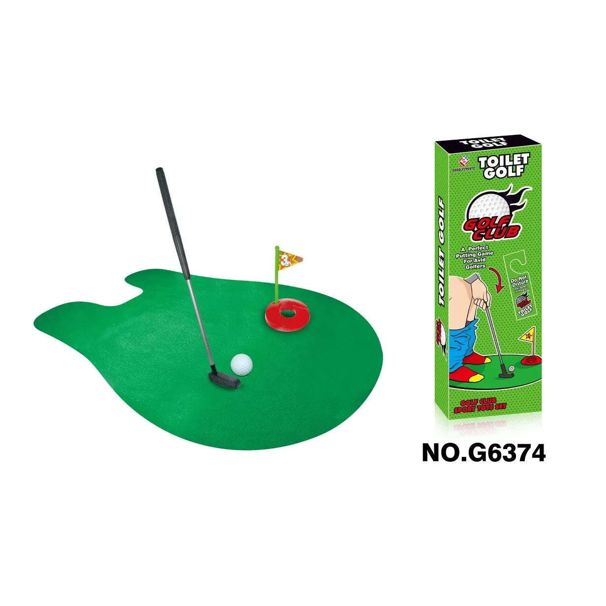 Toilet Golf Game Set - Mini Indoor Putting Toy for Family Party Fun, Kids Funny Games, Birthday Gifts, Golf Sports Entertainment Good Vibrations
