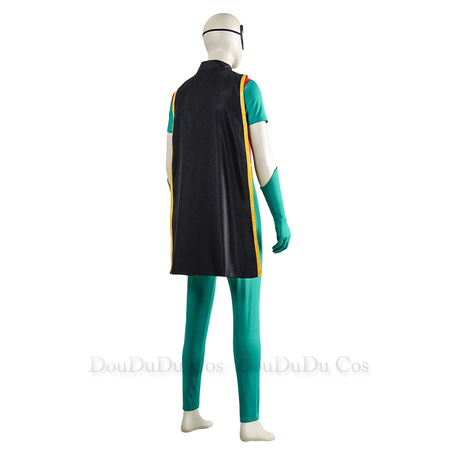Adult Robin Cosplay Costume Men Jumpsuit Cloak Belt Gloves Eyemask Outfits TV Fantasy Halloween Carnival Party Suit Good Vibrations