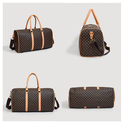 Women's Classic Boston Handbag Large Capacity Elegant Travel Duffle Bags for Women Weekend Luggage Travel Shoulder Bag Good Vibrations