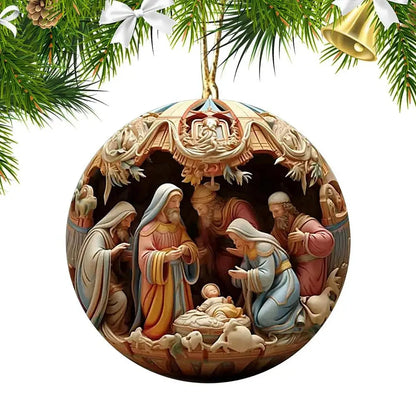 Christmas Tree Pendant Jesus Christ Hanging Ornaments Christmas Tree Ornament Christian Gifts Exquisite Xmas Ornaments Good Vibrations