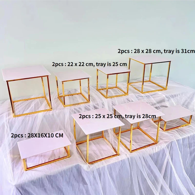 Wedding Buffet Cake Sweet Food Bread Cake Flower Dessert Holder Dessert Table Cake Stand Buffet Banquet Tea Break Metal Holder Good Vibrations