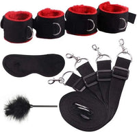 BDSM Restraint Adult Sex toys Leather Plush 5 Piece Sets Couples Training Bondage Sexual Products Sexual Games Auxiliary Supply GOOD Vibrations