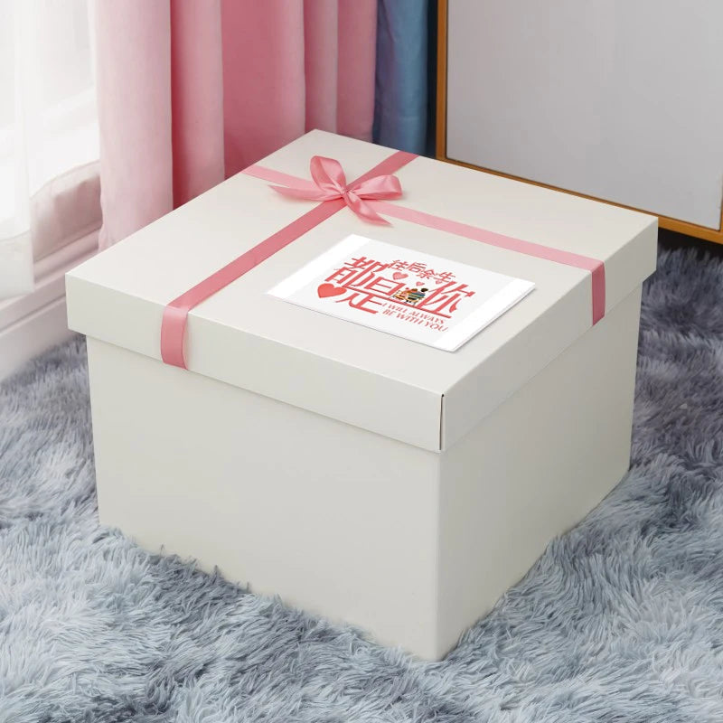 White Surprise Birthday Gift Box Extra Large Ceremony Feeling Girlfriend Present Box Special Large Size Wedding Celebration S... Good Vibrations