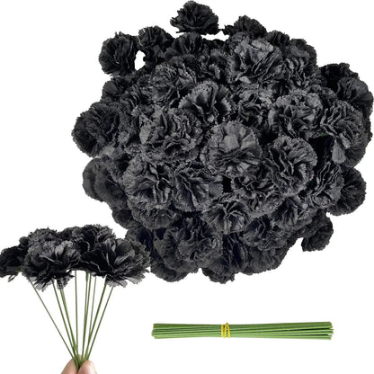 50Pcs Mexican Marigold Artificial Flowers for Day of The Dead Diwali Home DIY Craft Party Halloween Dia De Los Muertos Decor Good Vibrations