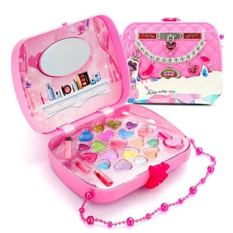 Baby Girls Make Up Set Toys Pretend Play Cosmetic Bag Beauty Hair Salon Toy Eye Shadow Makeup Tools Children Pretend Play Toys Good Vibrations