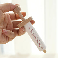 Children playing house simulation, doctors, nurses, stethoscopes, medical kits, syringes, toy sets, wooden boys and girls Good Vibrations