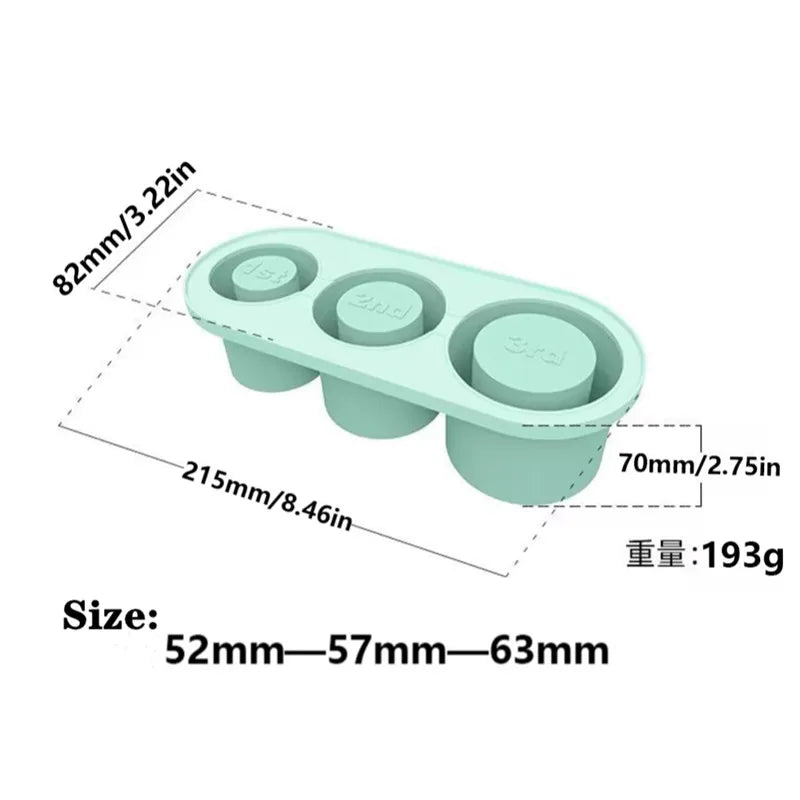 3-Grid Ice Cube Tray For Stanley 30/40 Oz Tumbler Cups Reusable Cylinder Silicone Ice Cube Molds With Lid For Drink Juice Coffee Good Vibrations Adult Super Store