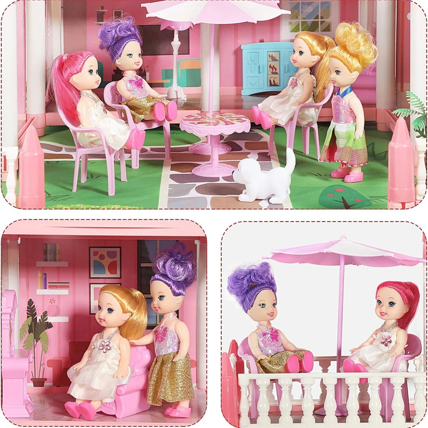 Girl's house, doll house, castle villa, girl's assembled house, home, parent-child interaction Good Vibrations