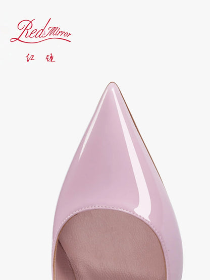 High heeled shoes for women 2024, pink slim heel, light lipstick base, sexy temperament, not tiring, single foot shoes Good Vibrations
