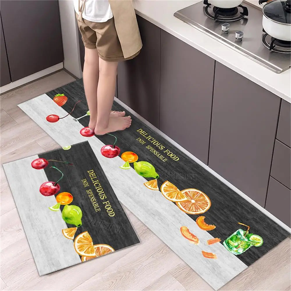 Soft Washable Non-Slip Kitchen Floor Mat for Bedroom Living Room Hallway Bathroom Entrance Long Bedside Carpet Good Vibrations