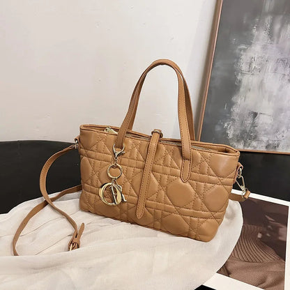Elegant Designer Leather Shoulder Bag Women's Crossbody Handbag Ladies Tote Purse Luxury Classic Messenger Bag Good Vibrations