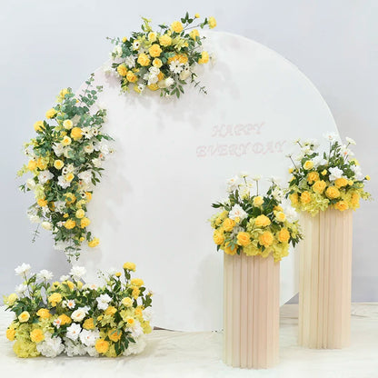 Artificial Flowers Wedding Decoration Welcome Background Floral Art Hanging Flower Row Photo Props Road Leading Flower Ball Chic Good Vibrations