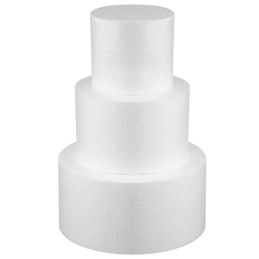 3 Pcs Cake Dummies Cake Models Fake Cake Decors Triple Tier Cake Wedding Cake Rounds Foams Ornament Square Decorate Good Vibrations