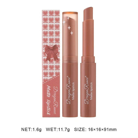 Nude Matte Lipstick Waterproof Lip Sticks Not Fading Sexy Red Velvet Lipsticks for Women Make Up Long Lasting Lip Cosmetics Good Vibrations