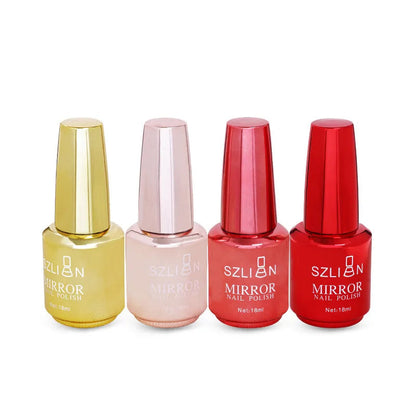 Mirror Effect Metallic Nail Polish Purple Rose Gold Silver  Nail Art Polish for Nails Manicure Lacquer Decoration Good Vibrations