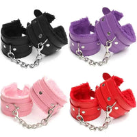 SM Handcuffs Sex Ankle Cuff BDSM Bondage Restraints Soft Plush 18+ GOOD Vibrations