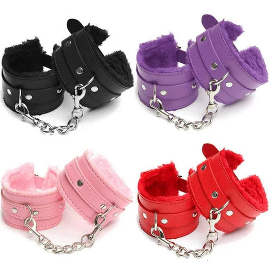 SM Handcuffs Sex Ankle Cuff BDSM Bondage Restraints Soft Plush 18+