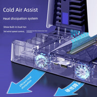 Biaz for Ps5/Slim Base Lightweight Radiator Handle Fixed Charger with Fan Extruder Bracket Good Vibrations