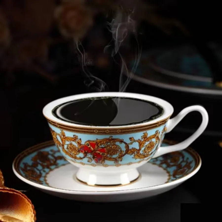 Ceramic Dinner Plate Tableware Bone China Plate Dinner Set Porcelain Dessert Tray Steak Snack Cake Butterfly Pattern Plate Good Vibrations