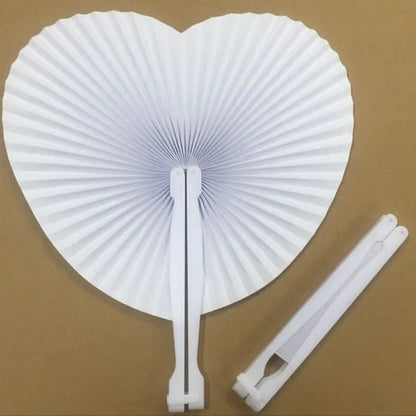 1pcNew folding fan Heart center wall decoration Wedding party gift anniversary birthday wedding fan Good Vibrations