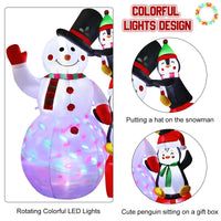 1PC Inflatable Santa & Snowman Arch with LED Lights - Festive Outdoor Christmas Decor for Yard, Lawn, and Winter Parties Good Vibrations