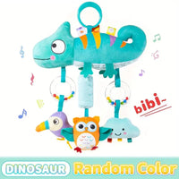 Crib Hanging Rattles Toys Baby Toys Cartoon Animal Spiral Hanging Toy with Ringing Bell Stroller Car Toys for Infant Newborn Good Vibrations