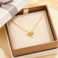 Simple Elegant Cross Bow Necklace for Women Attractive Motifs Golden Alloy Layered Necklace Party Jewellery Accessories Good Vibrations