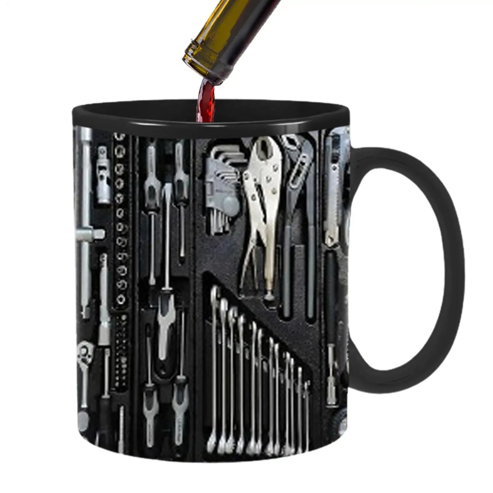 Mechanician Mug Funny Black Ceramic Mug For Coffee Large Tea And Coffee Cup Black Ceramic Mug For Whiskey Juice Wine Beer Soup Good Vibrations