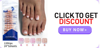 100pcs Fake Toenail Natural White Press On Toe Foot Full Cover Square Nails Art Tips Artificial Acrylic False Nail Manicure Tool Good Vibrations