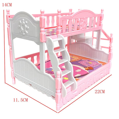Fashion Dollhouse Furniture For 11.5 inch Dolls Accessories 1:12 Wardrobe Bed Chair Sofa 29-32 cm Doll Shoe Rack Slide Toys  JJ Good Vibrations