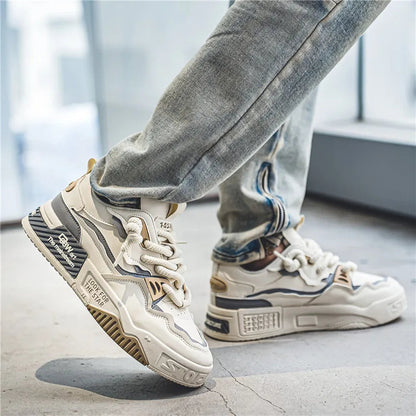 Male Sneakers Shoes For Man Men Shoes Breathable Lightweight Street Fashion Durable Walking Sneaker For Teens Good Vibrations